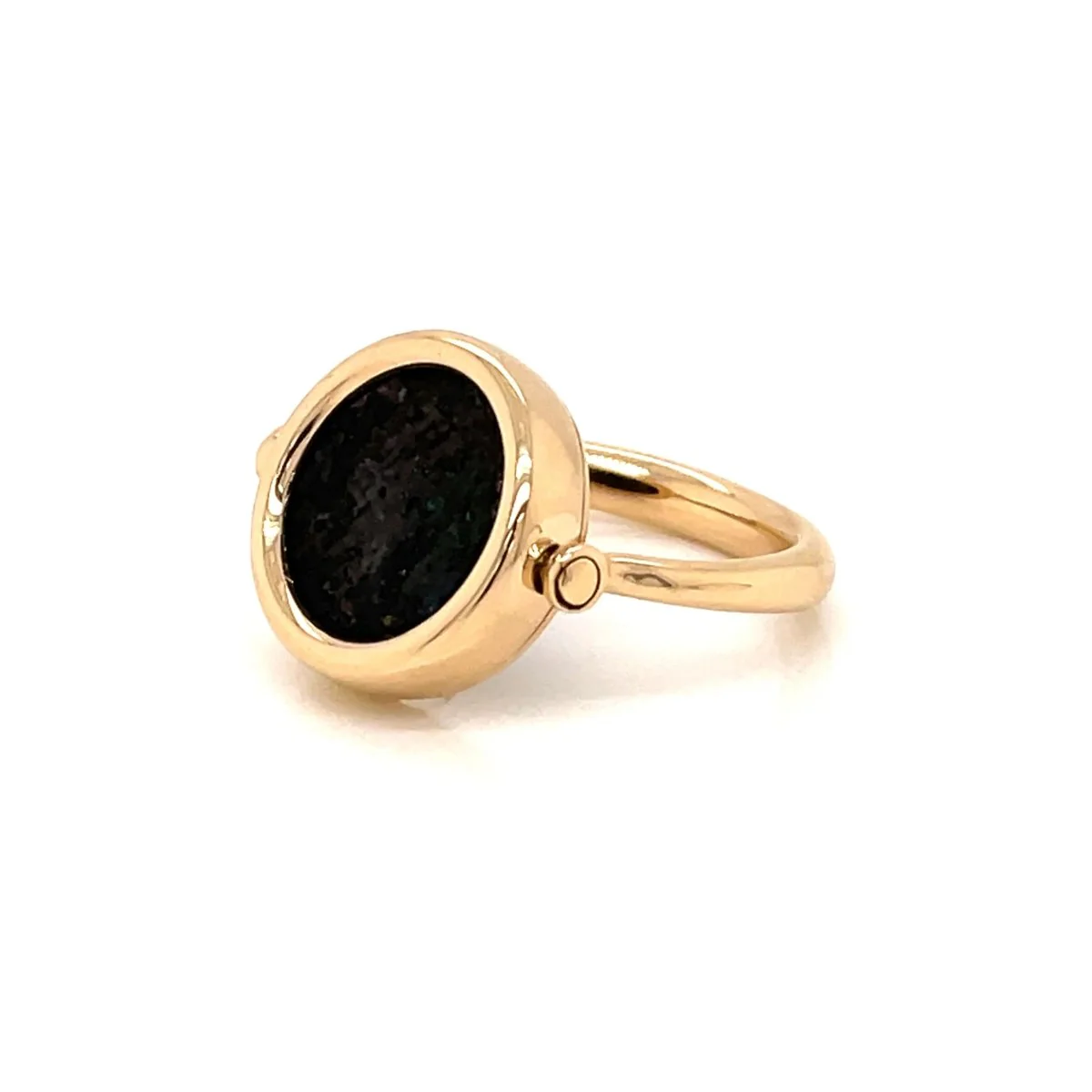 Bulgari Ancient Coin Gold Flip Ring - Image 8