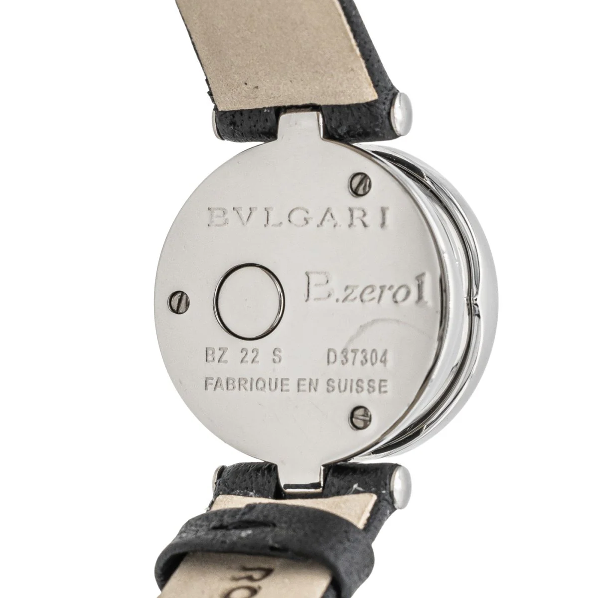 Montre BULGARI "B.Zéro1" en acier, cuir et diamants - Image 3