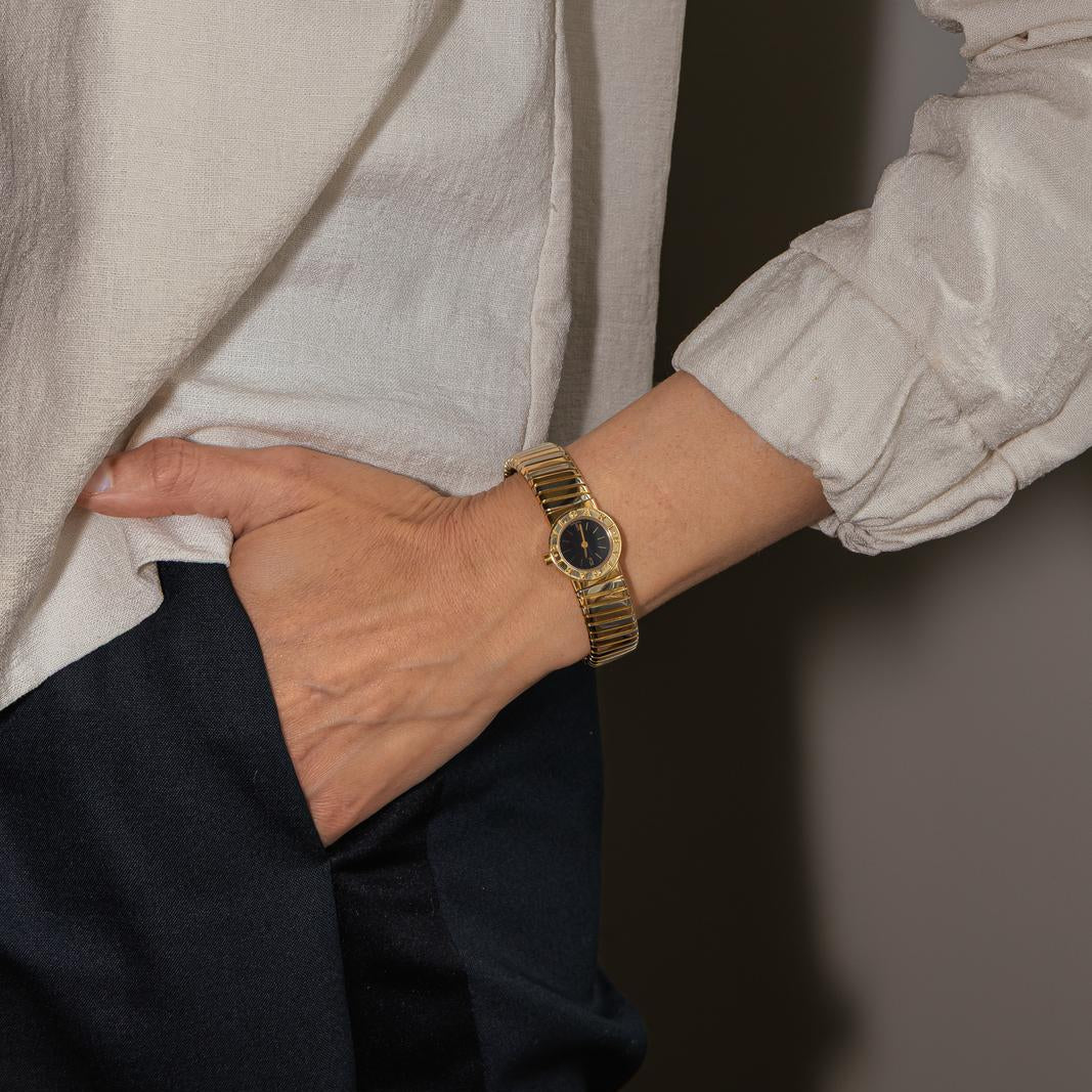 Montre BULGARI "Tubogas" en or jaune et acier - Image 2