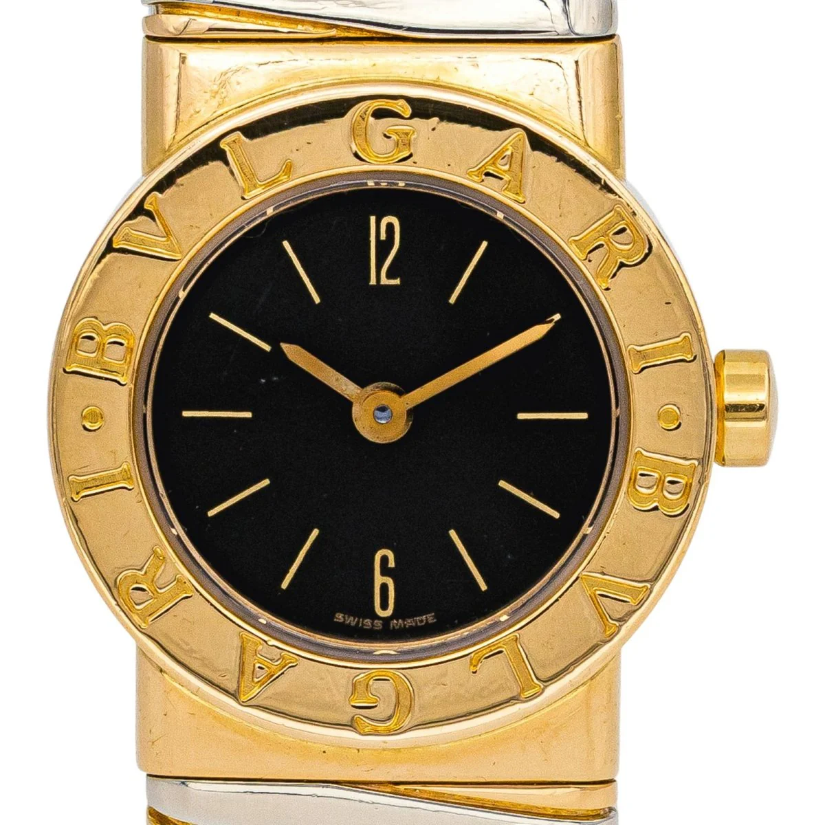 Montre BULGARI "Tubogas" en or jaune et acier - Image 3