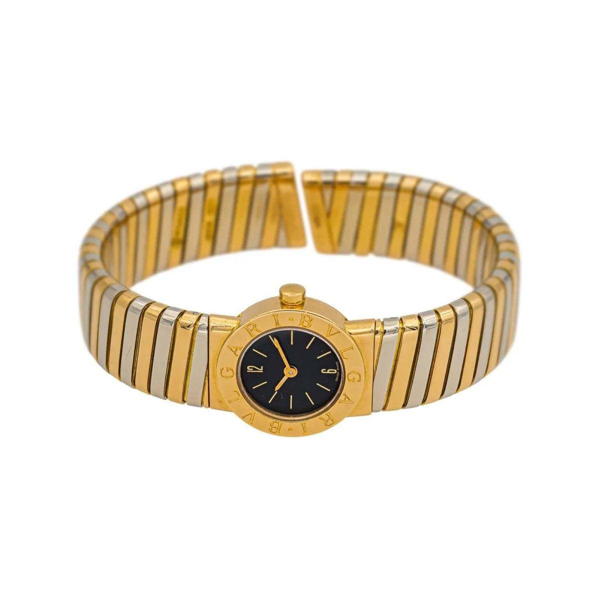 Montre BULGARI "Tubogas" en or jaune et acier - Image 4