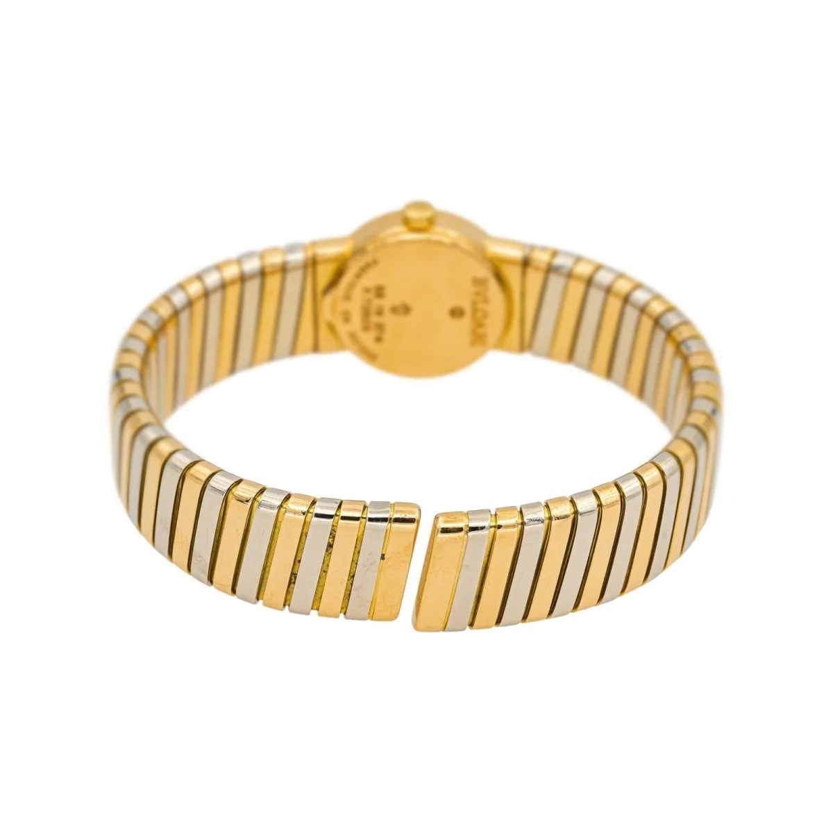 Montre BULGARI "Tubogas" en or jaune et acier - Image 5