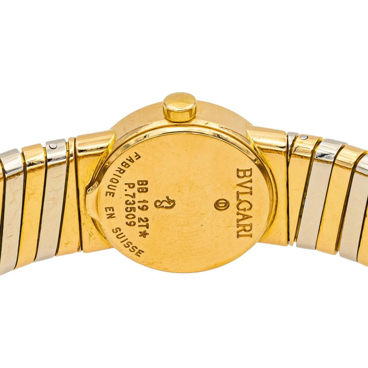 Montre BULGARI "Tubogas" en or jaune et acier - Image 6