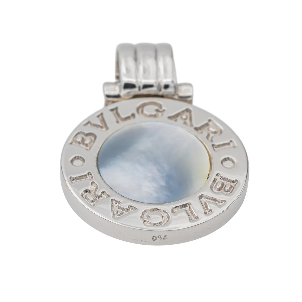 Pendentif BULGARI en or blanc et onyx - Image 3