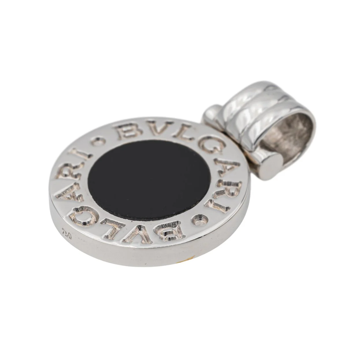 Pendentif BULGARI en or blanc et onyx - Image 6