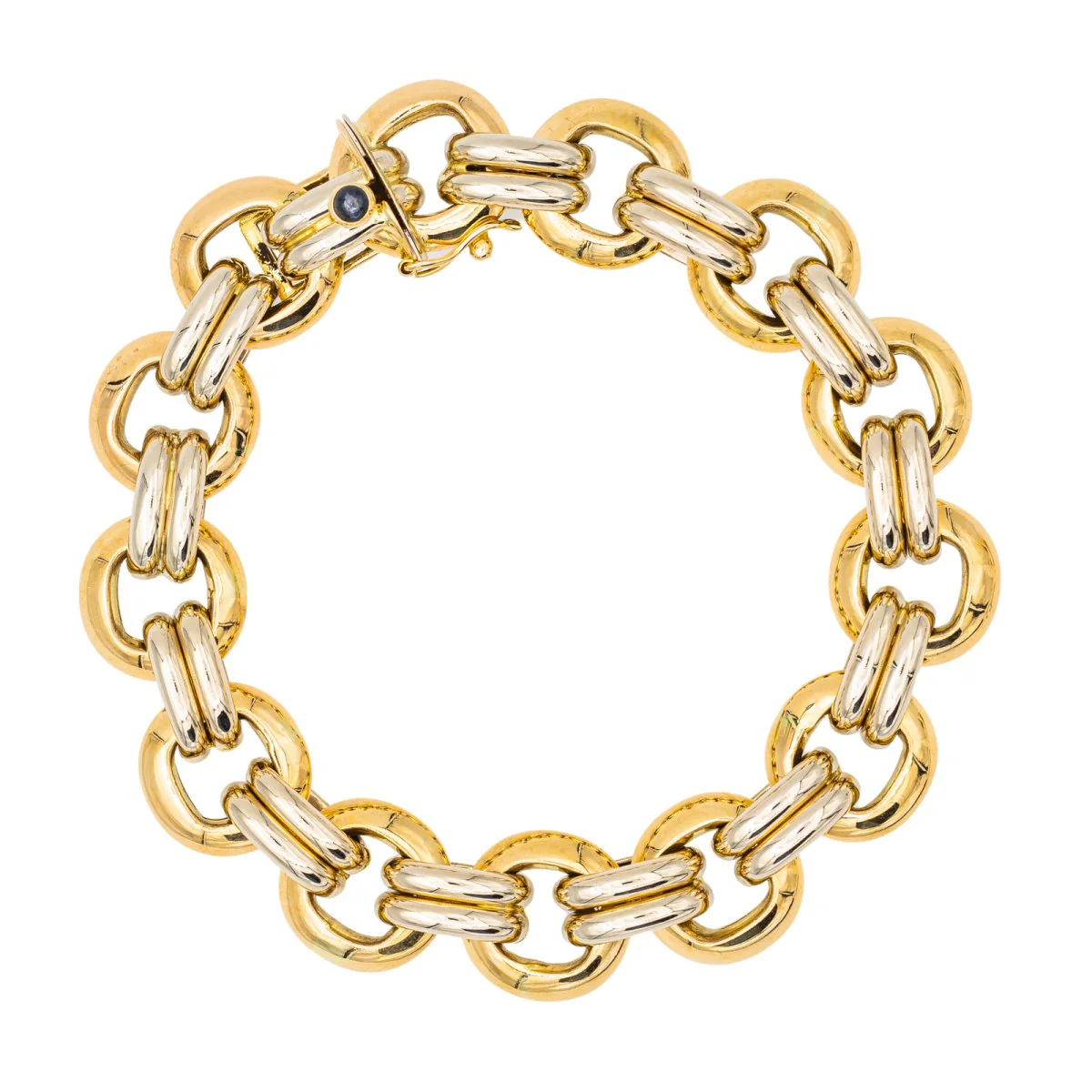 Bracelet CAPLAIN SAINT ANDRÉ en or jaune et blanc