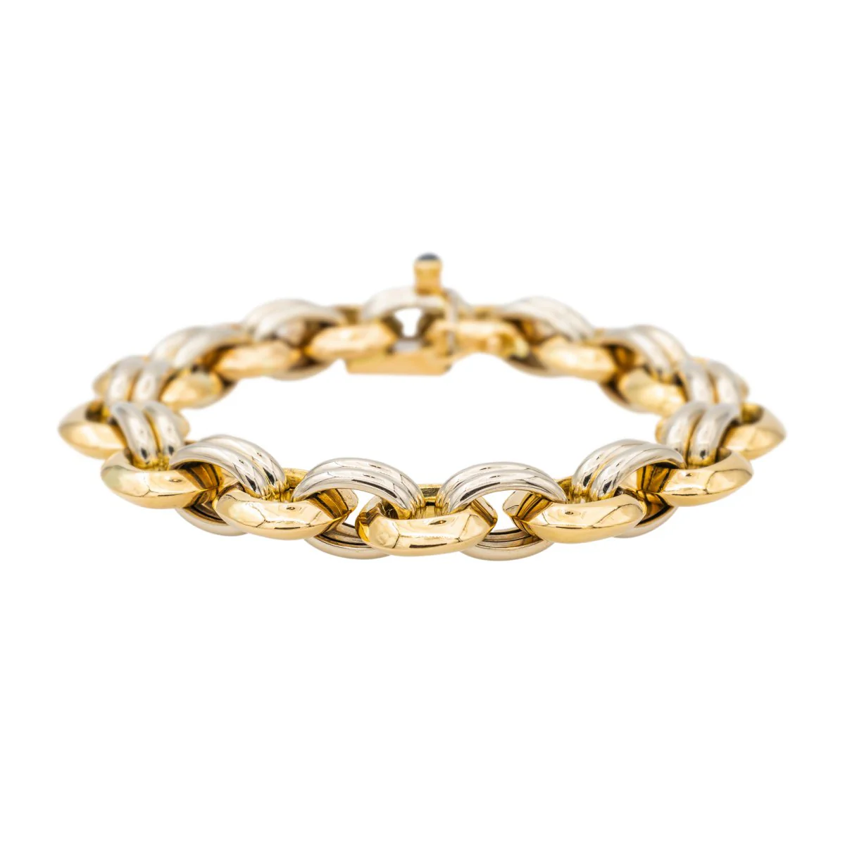Bracelet CAPLAIN SAINT ANDRÉ en or jaune et blanc - Image 3