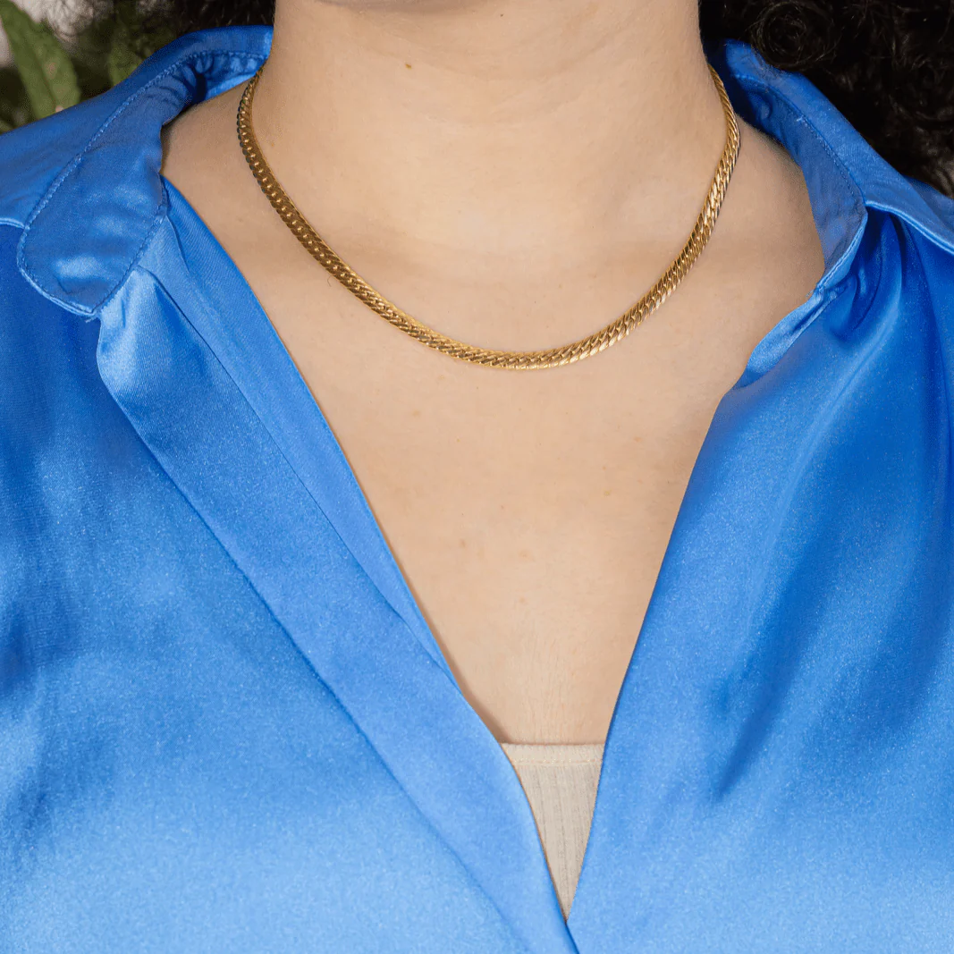 Collier Maille CAPLAIN PARIS en or jaune et saphir - Image 2