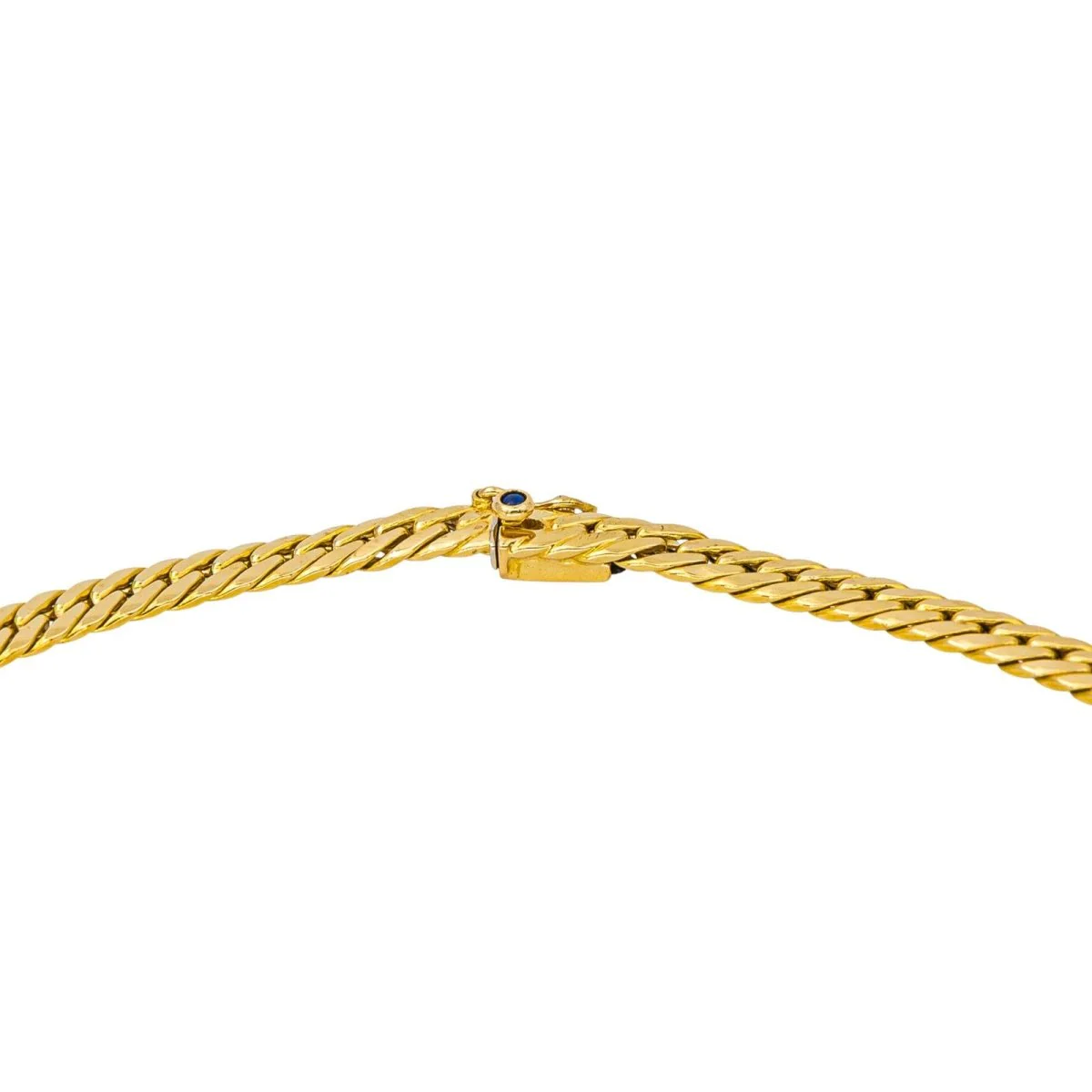 Collier Maille CAPLAIN PARIS en or jaune et saphir - Image 4