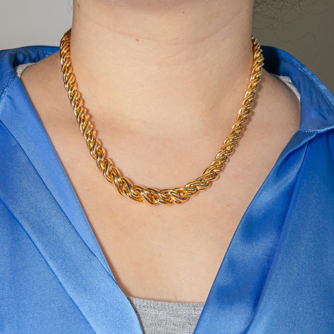 Collier Maille CAPLAIN en or jaune et saphir - Image 2