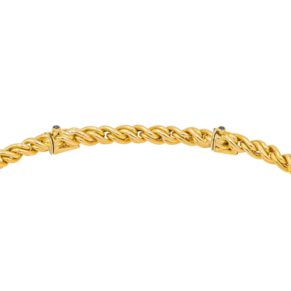 Collier Maille CAPLAIN en or jaune et saphir - Image 4