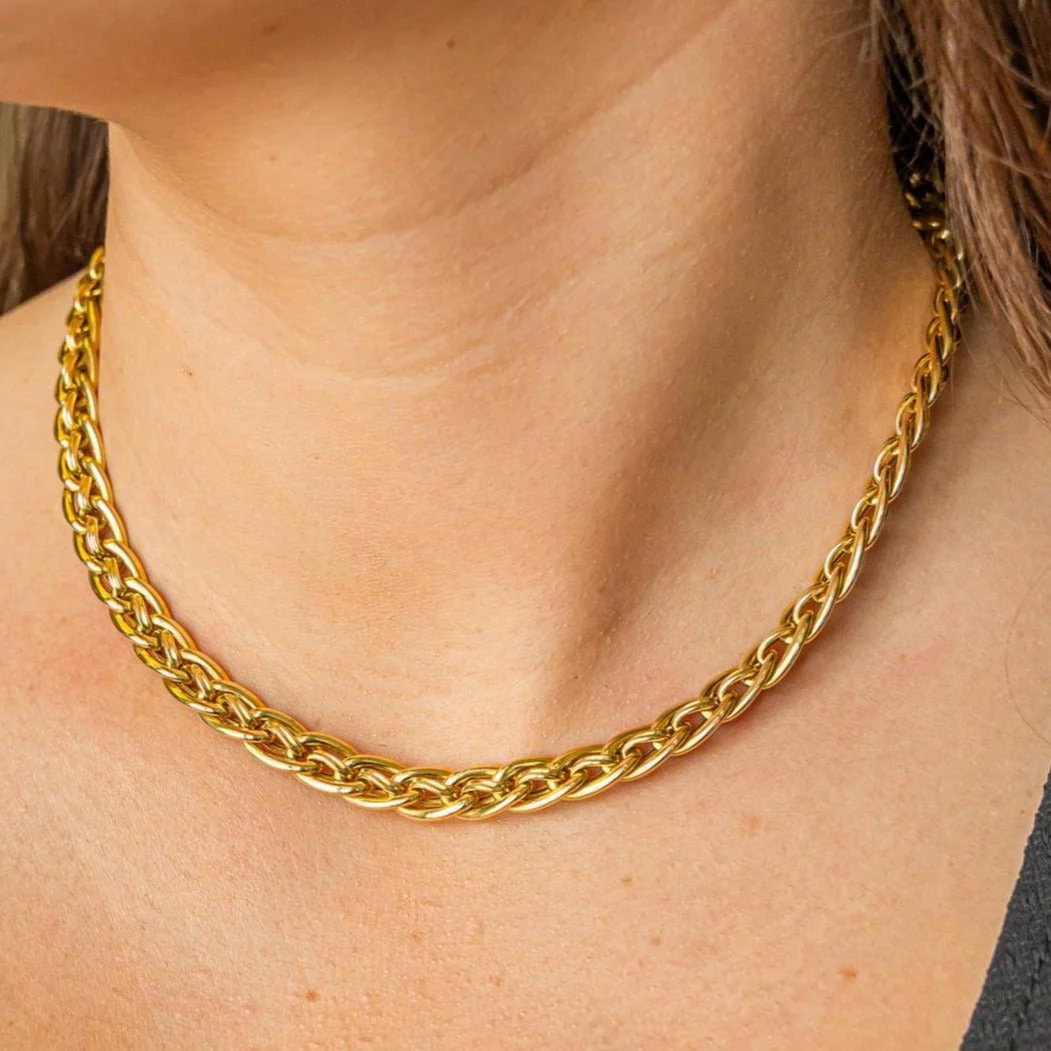 Collier Maille souple CAPLAIN SAINT ANDRÉ en or jaune - Image 2