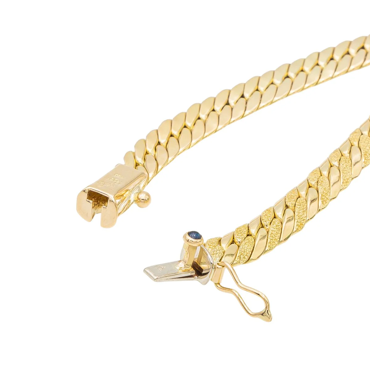Chaîne Caplain Saint André maille anglaise en or jaune - Image 6