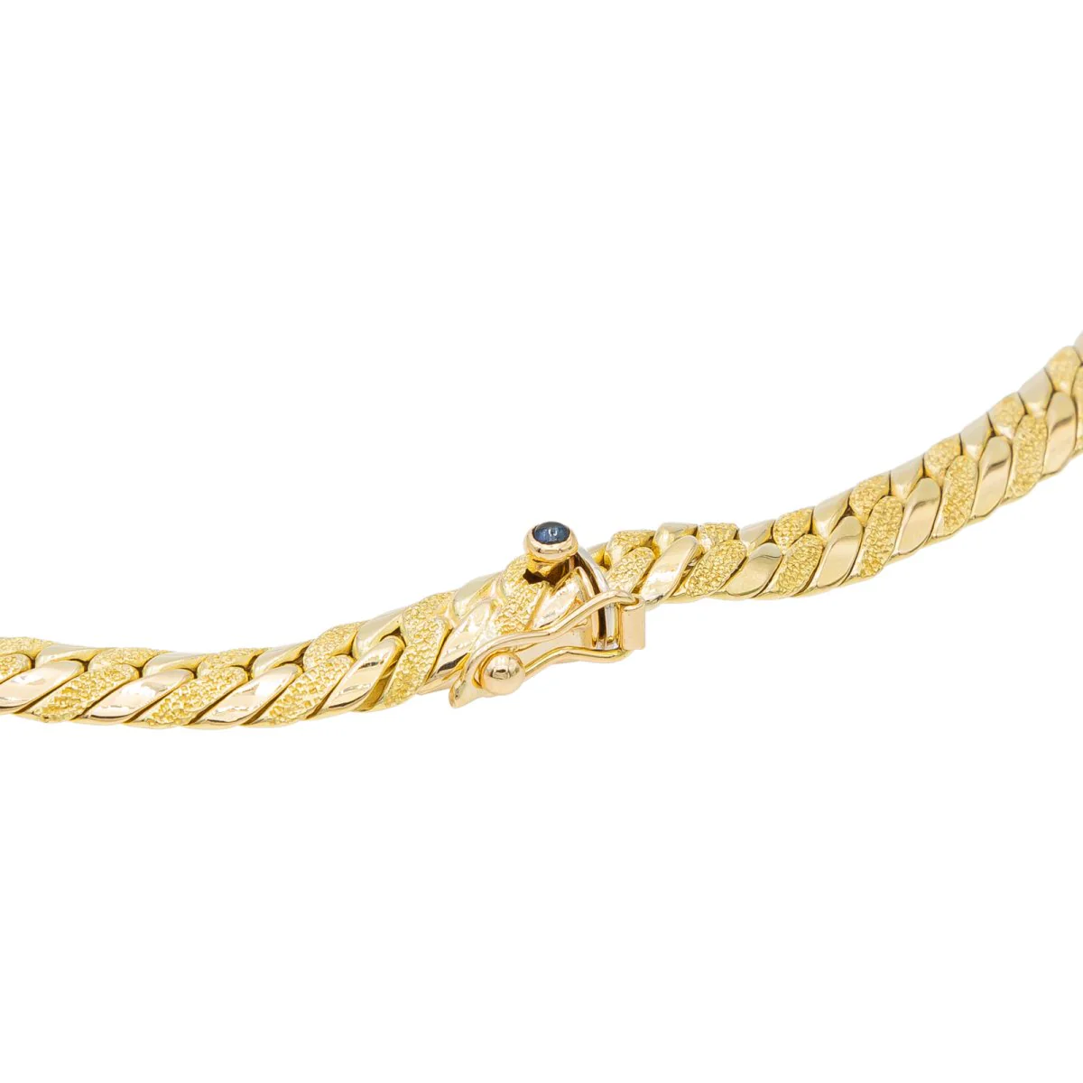 Chaîne Caplain Saint André maille anglaise en or jaune - Image 7