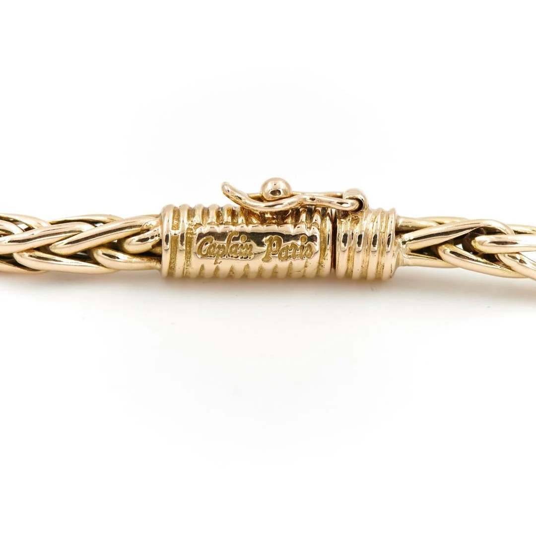 Collier Maille palmier CAPLAIN SAINT ANDRÉ, or jaune et saphir - Image 2