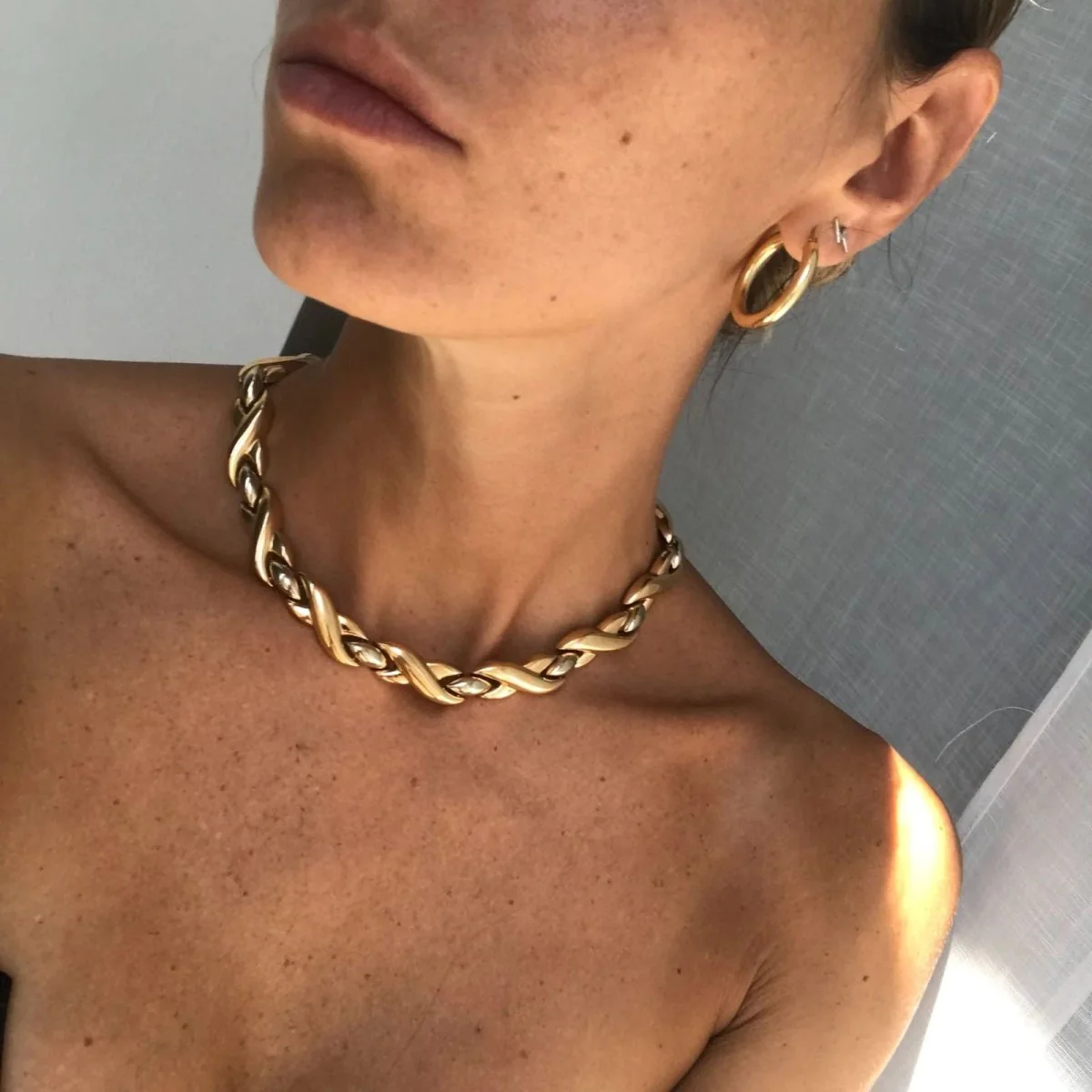 Cartier 18k Bi-color Gold Link Necklace - Image 11