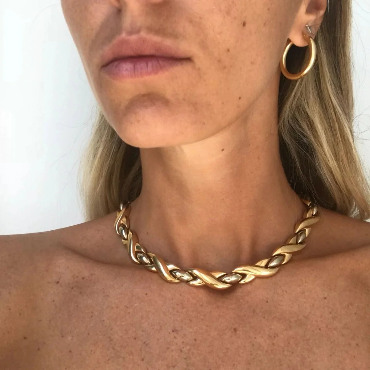 Cartier 18k Bi-color Gold Link Necklace - Image 9