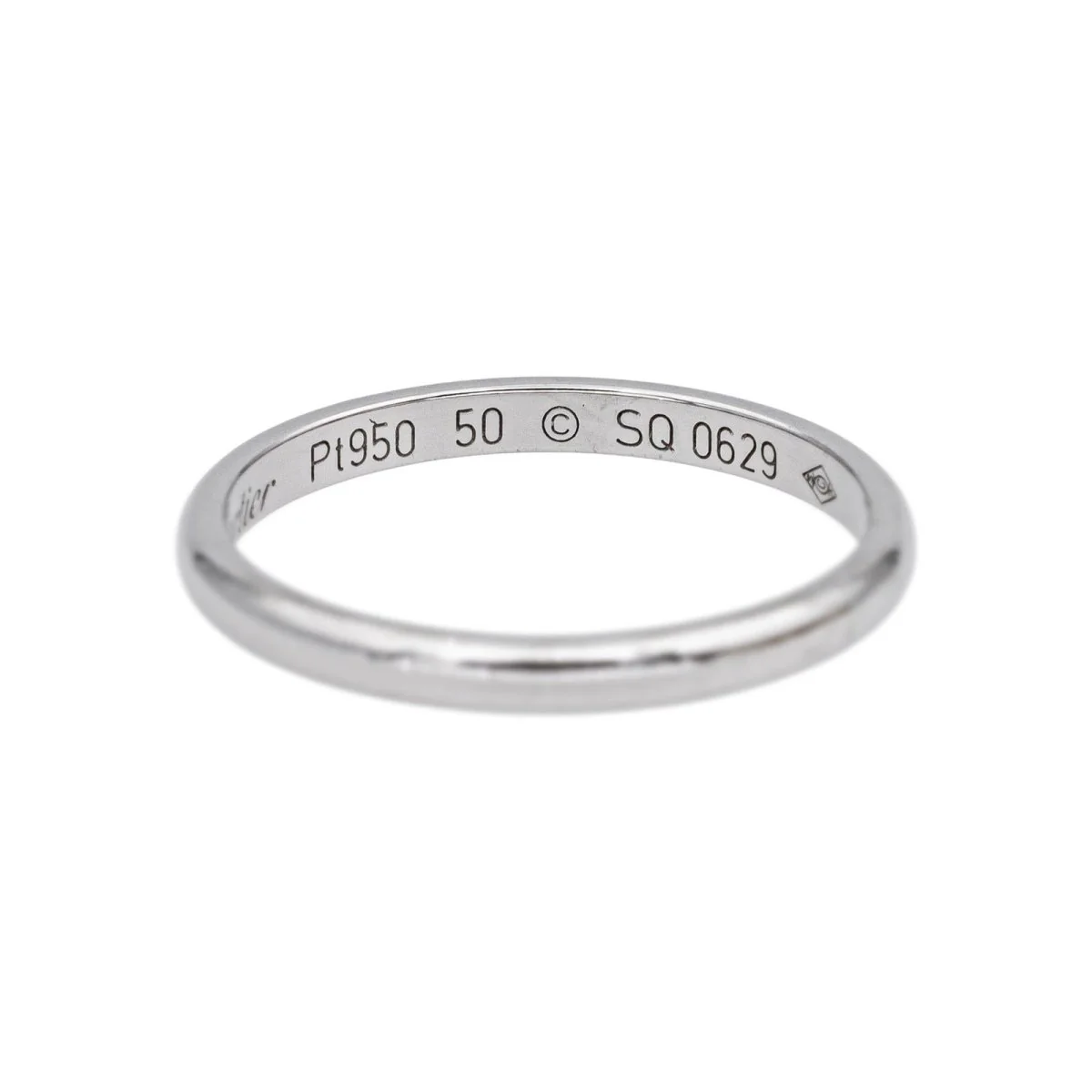 Bague Alliance CARTIER "1895" en platine - Image 3