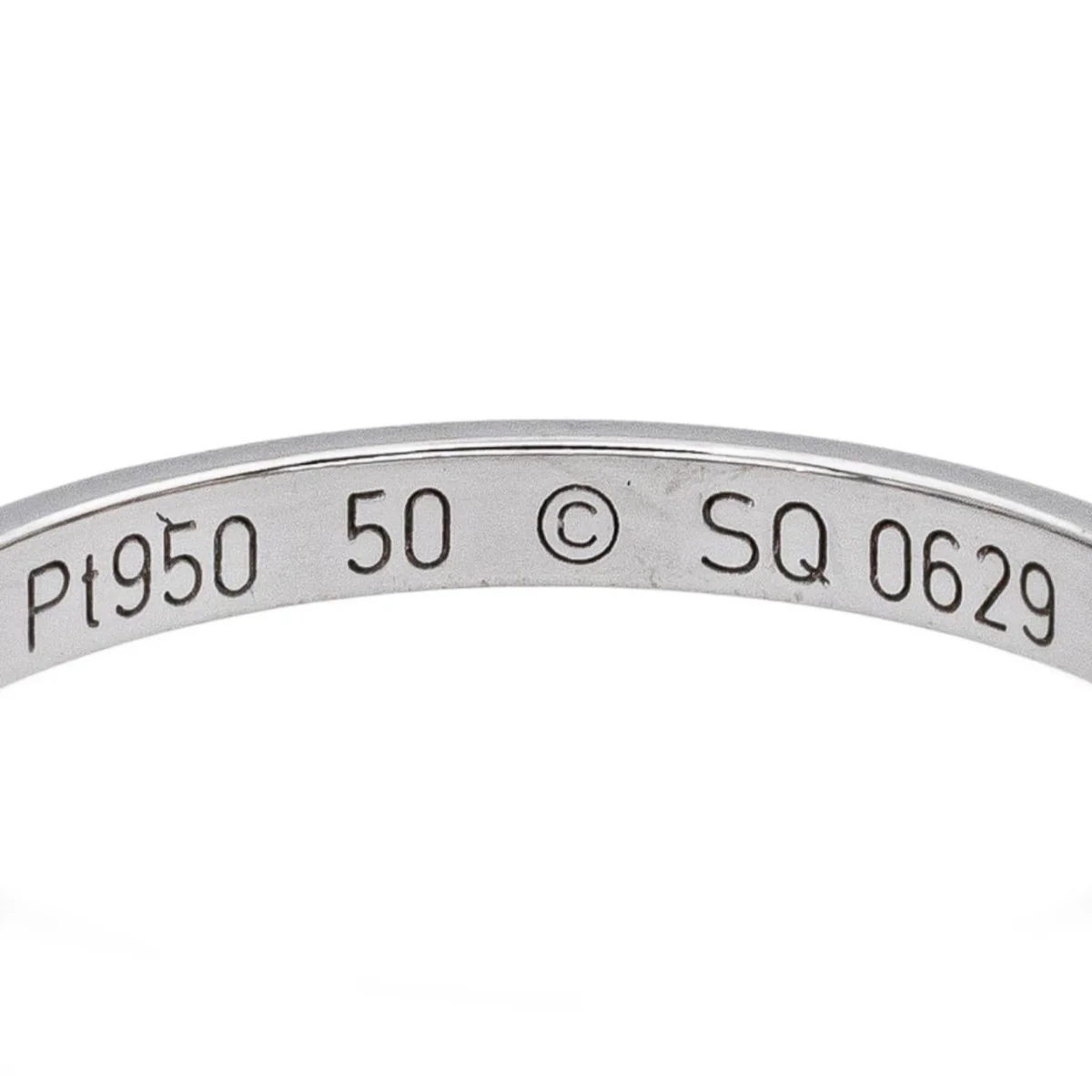 Bague Alliance CARTIER "1895" en platine - Image 7