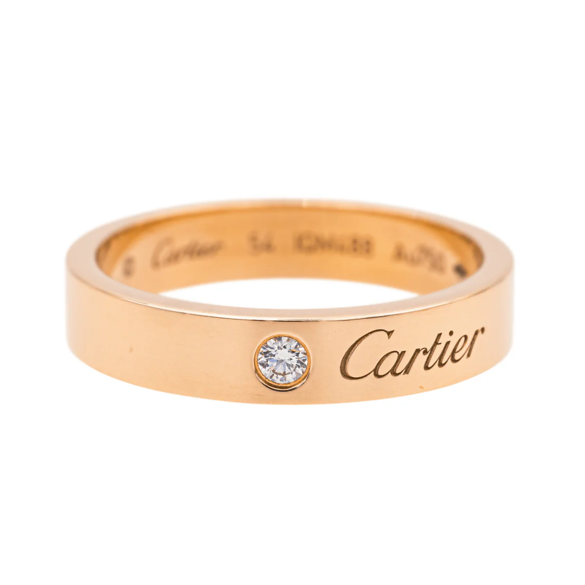 Bague Alliance CARTIER "C de Cartier" en or rose et diamant