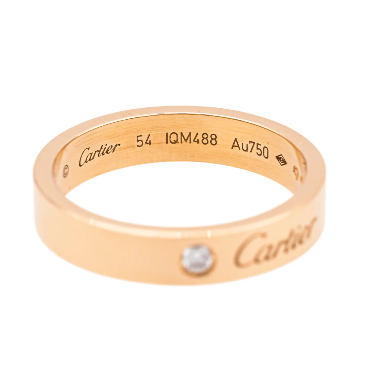 Bague Alliance CARTIER "C de Cartier" en or rose et diamant - Image 7