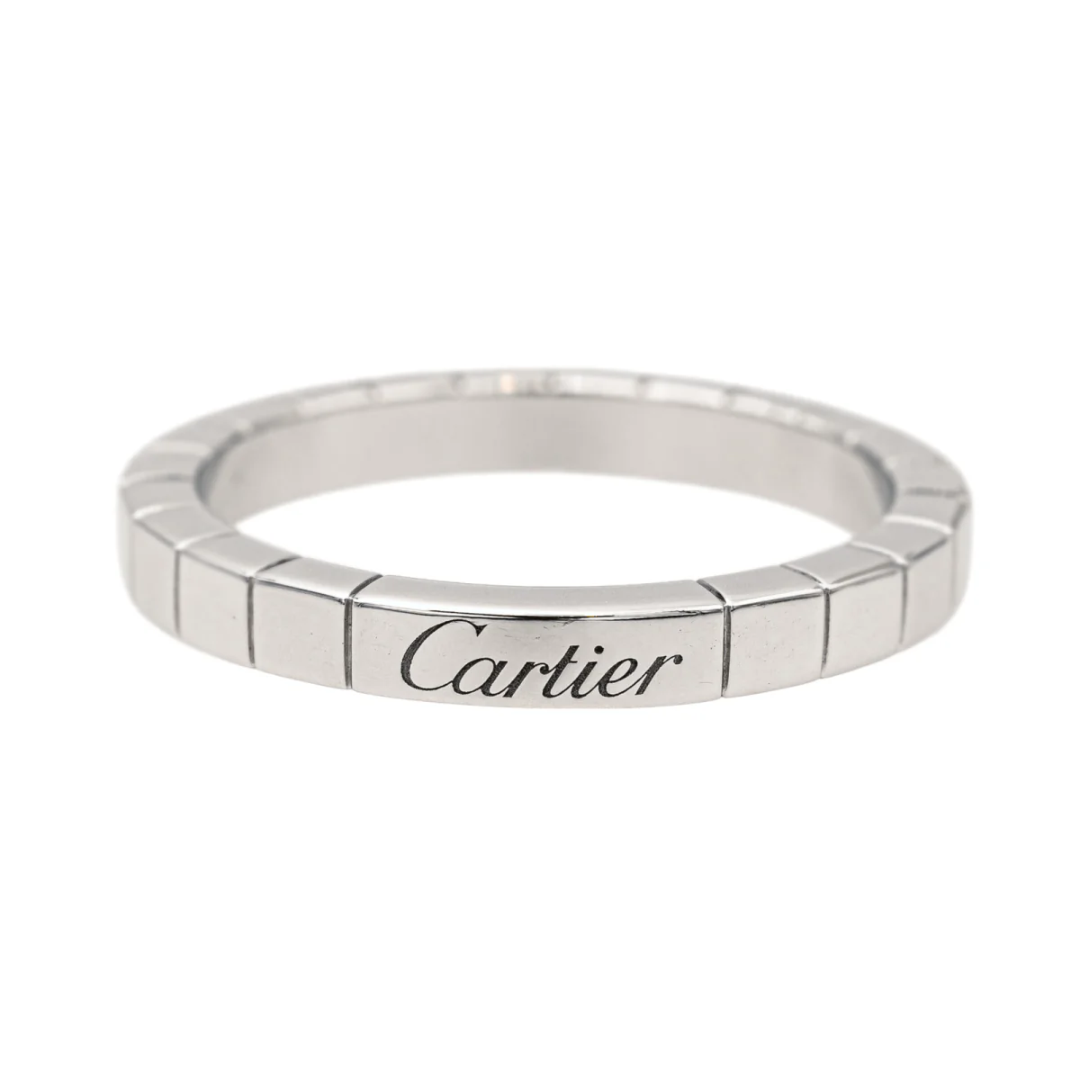 Bague Alliance CARTIER "Lanières" en or blanc