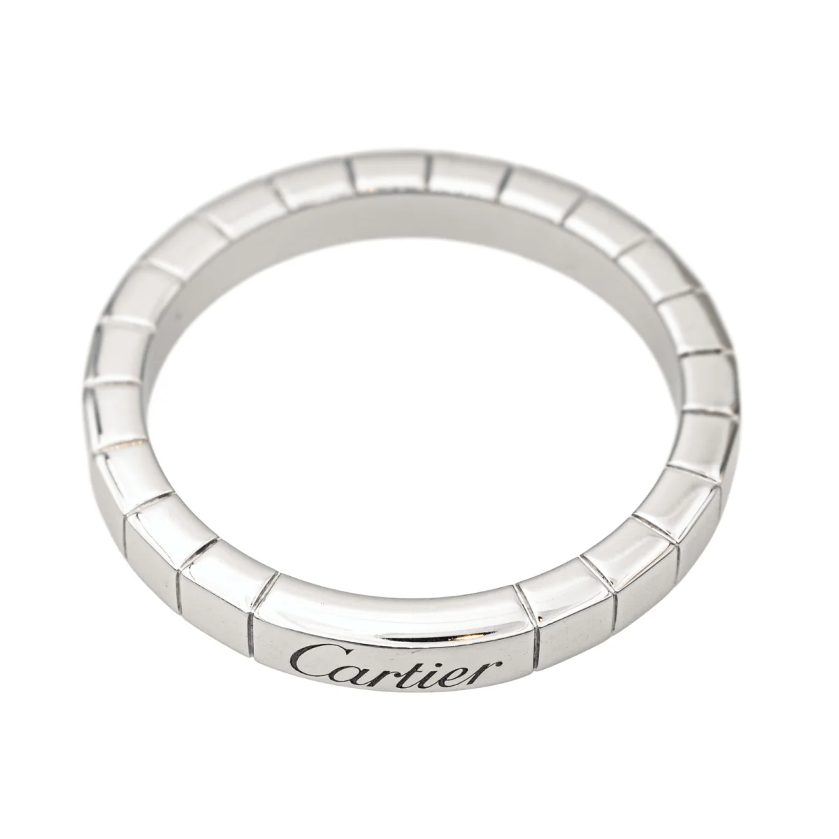 Bague Alliance CARTIER "Lanières" en or blanc - Image 4