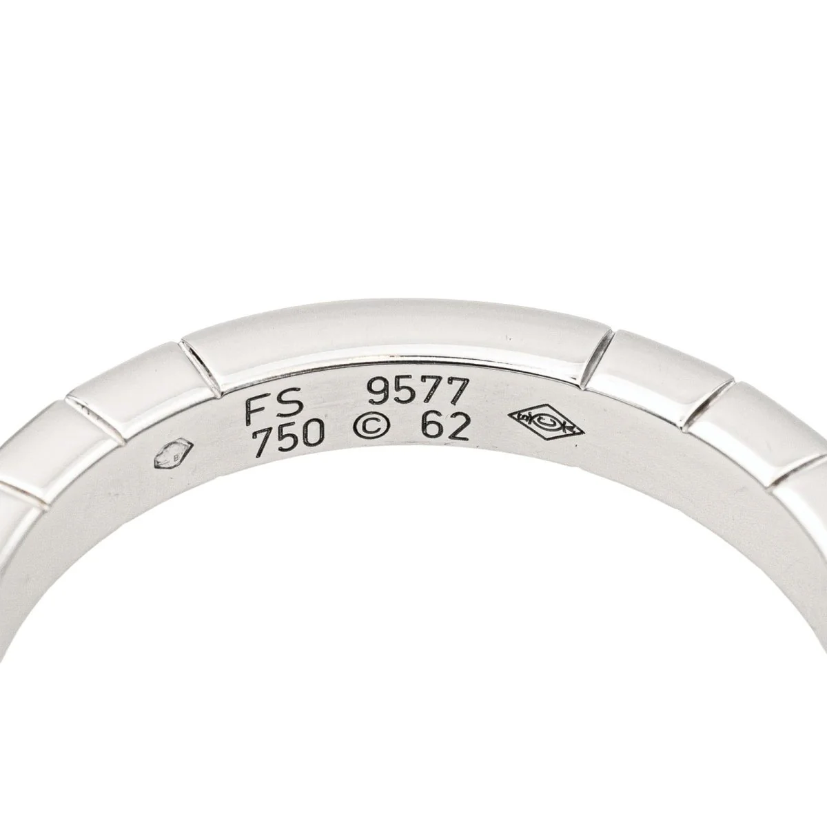 Bague Alliance CARTIER "Lanières" en or blanc - Image 5
