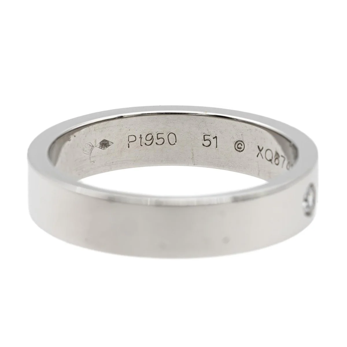 Cartier Bague Alliance Le C Platine Diamant - Image 5