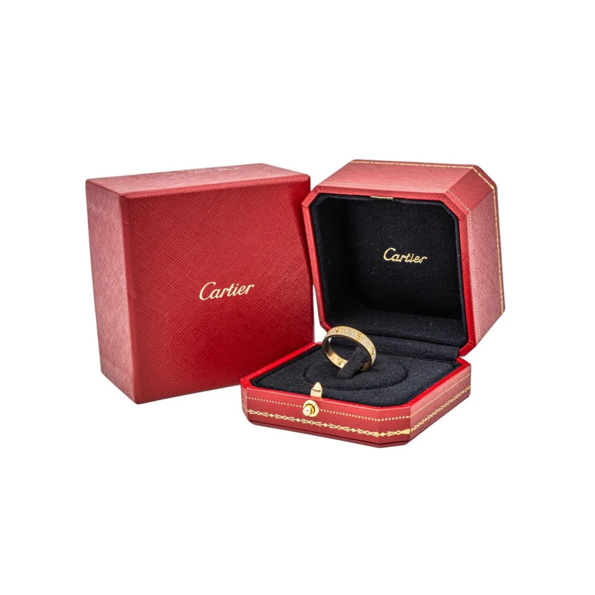 Bague Alliance CARTIER "Love" en or jaune et diamants - Image 3