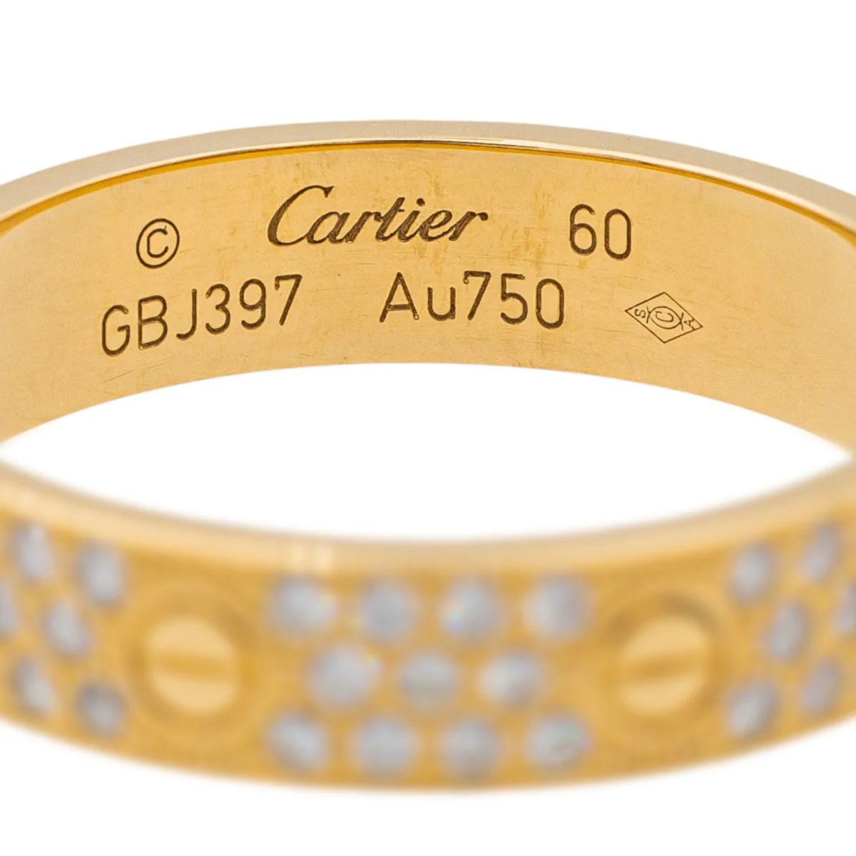 Bague Alliance CARTIER "Love" en or jaune et diamants - Image 4