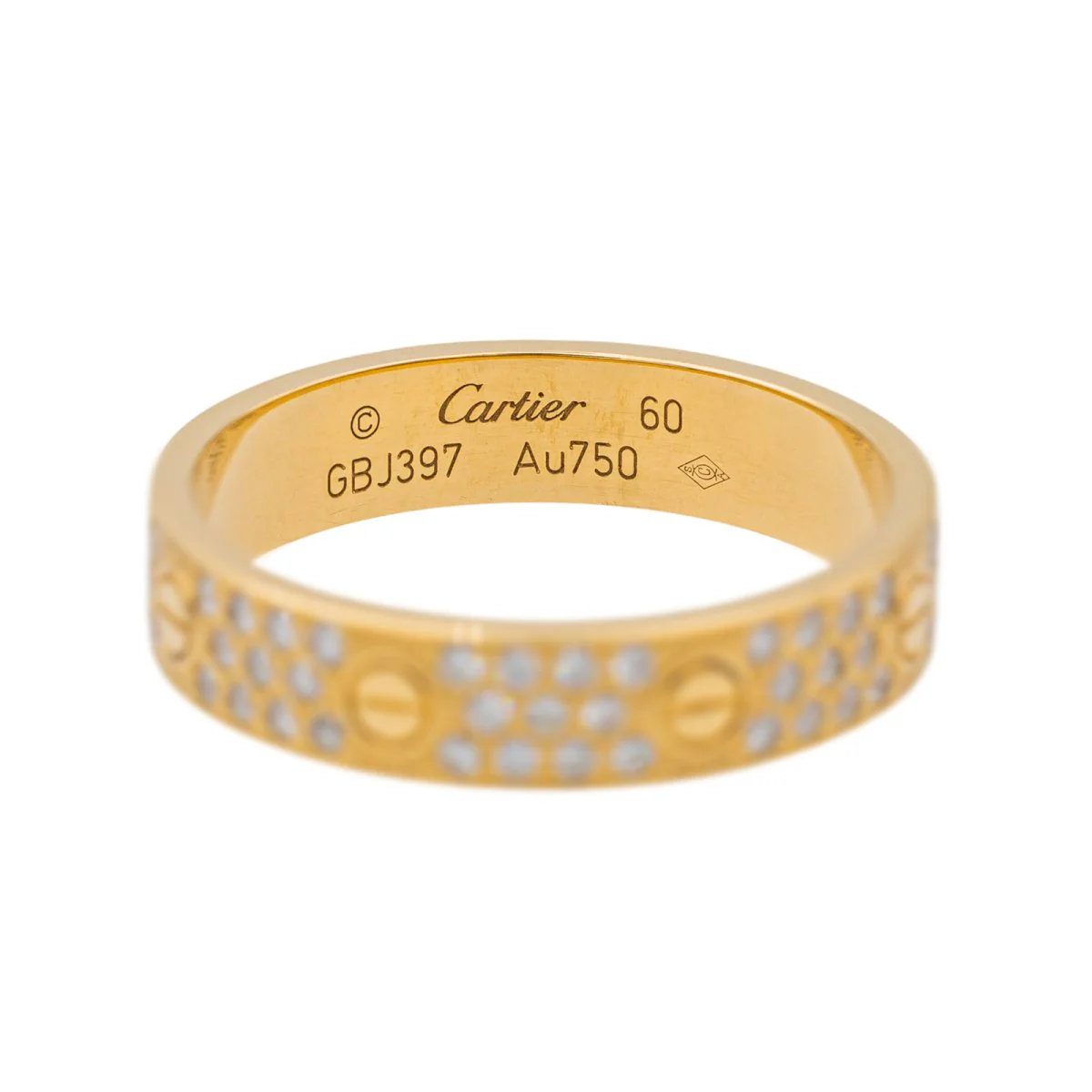 Bague Alliance CARTIER "Love" en or jaune et diamants - Image 5