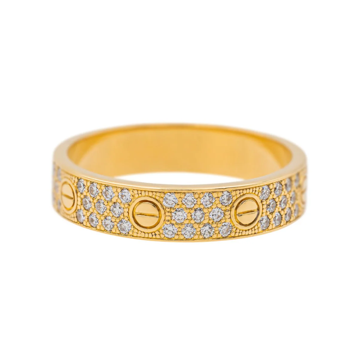Bague Alliance CARTIER "Love" en or jaune et diamants - Image 6