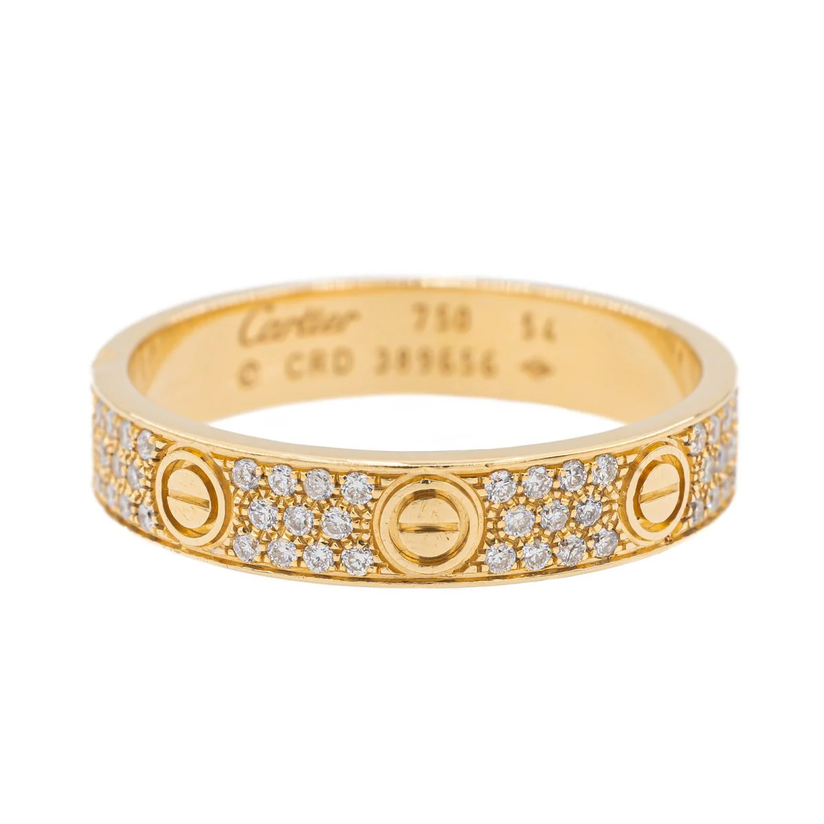 Bague Alliance CARTIER , "Love", en or jaune et Diamant