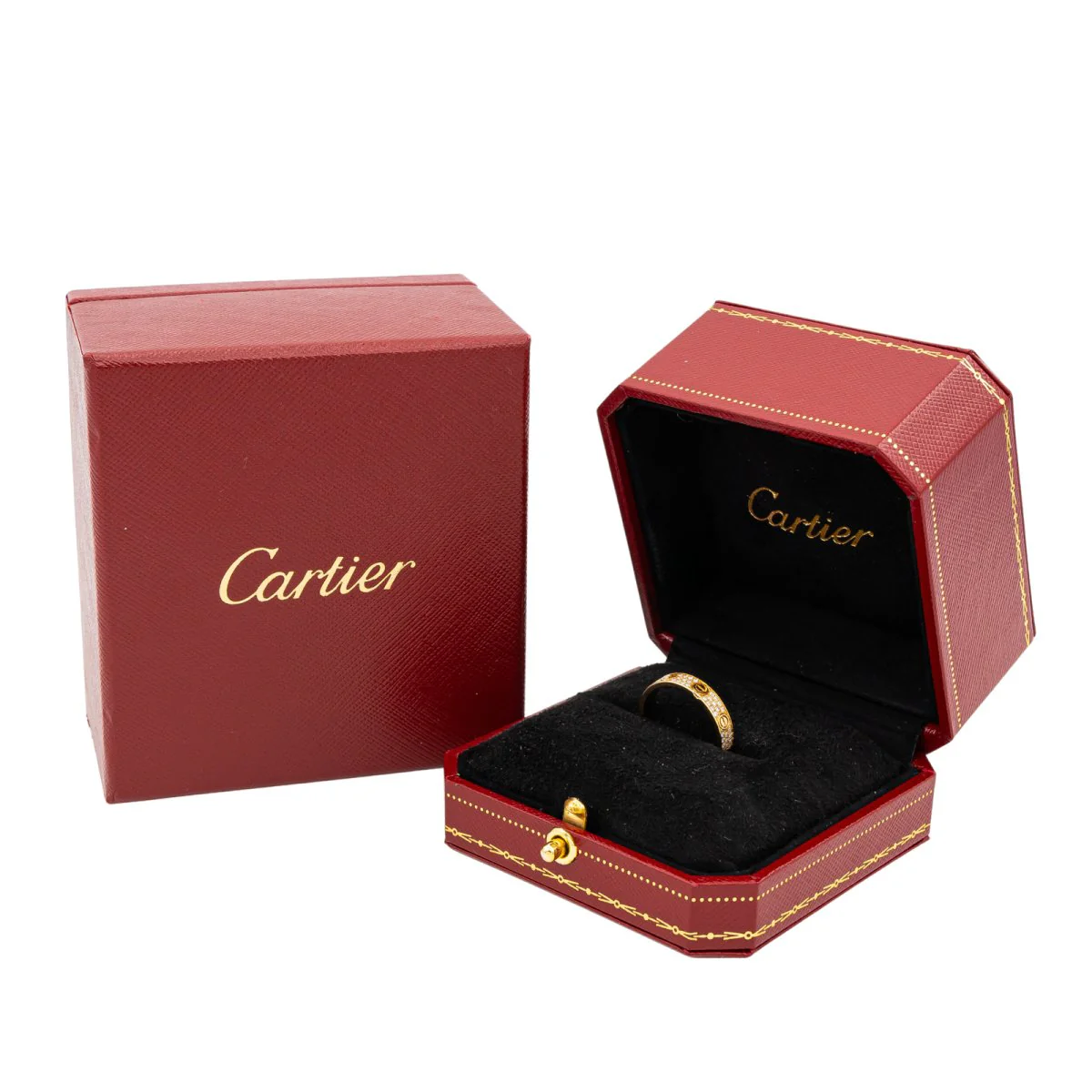 Bague Alliance CARTIER , "Love", en or jaune et Diamant - Image 3
