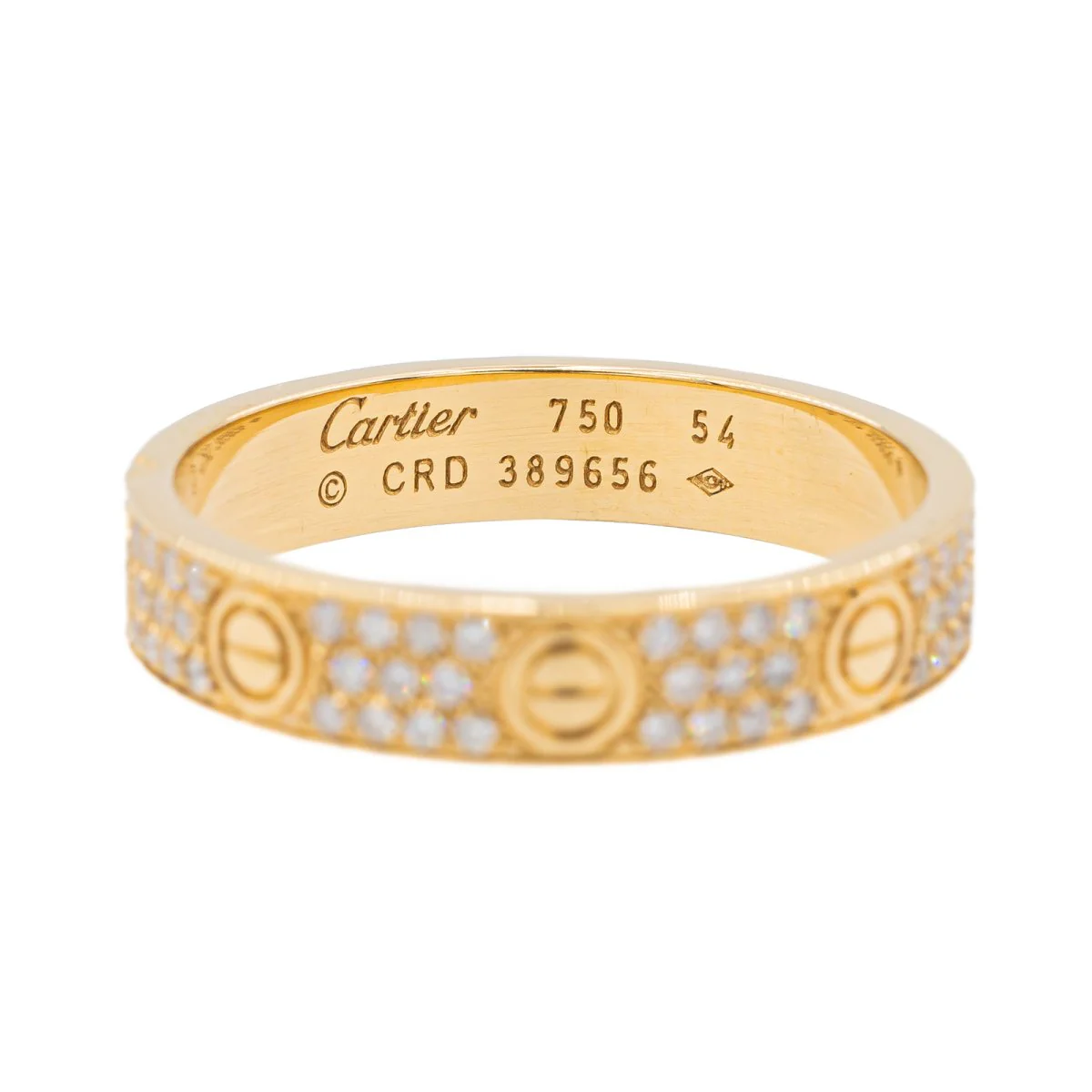 Bague Alliance CARTIER , "Love", en or jaune et Diamant - Image 4