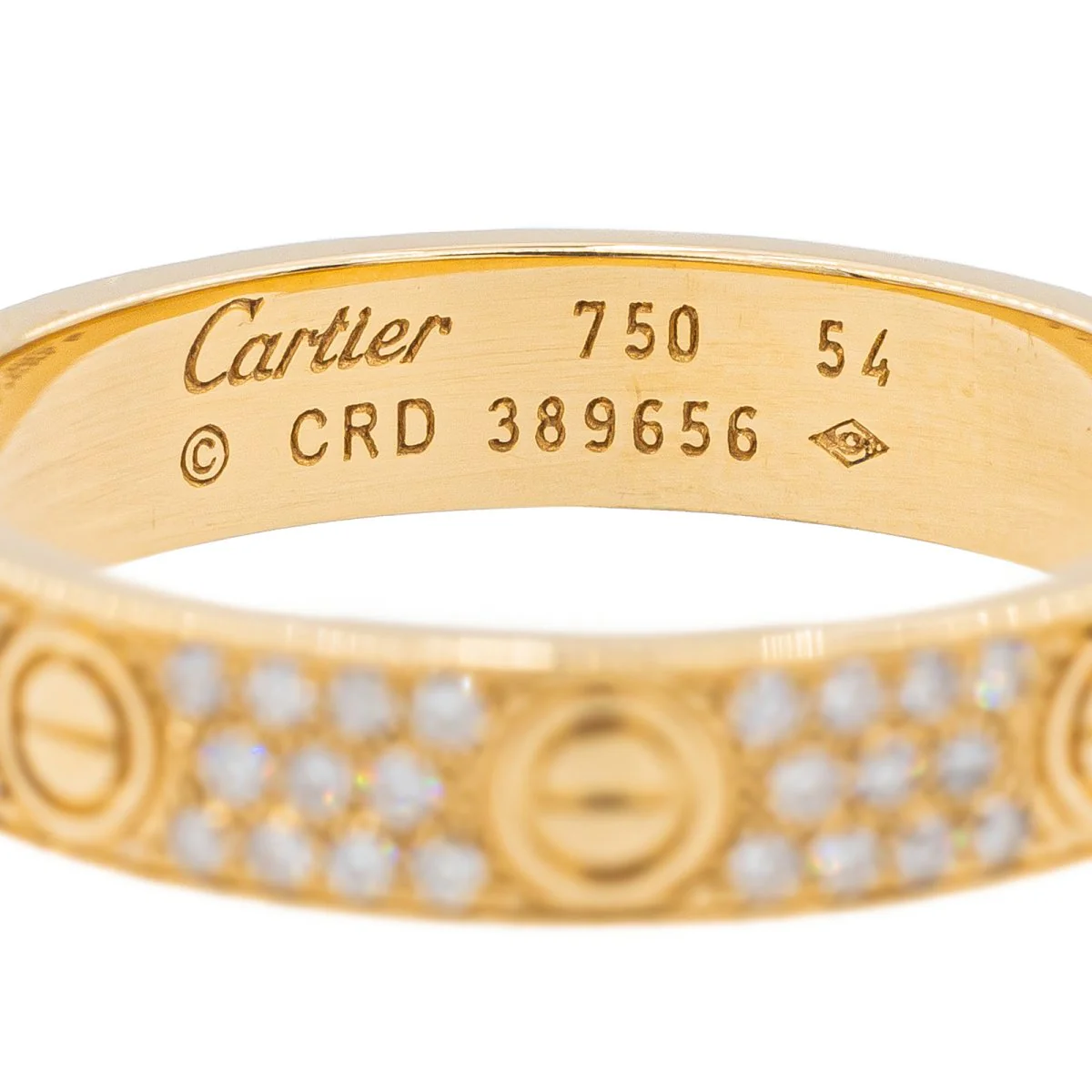 Bague Alliance CARTIER , "Love", en or jaune et Diamant - Image 6