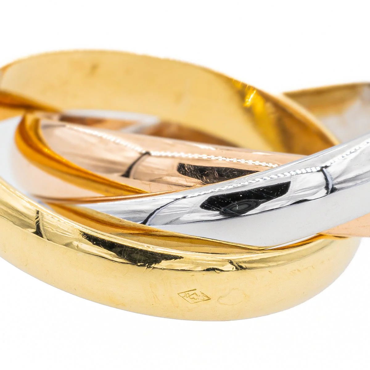 Bague Alliance CARTIER "Must Trinity" en trois ors - Image 6