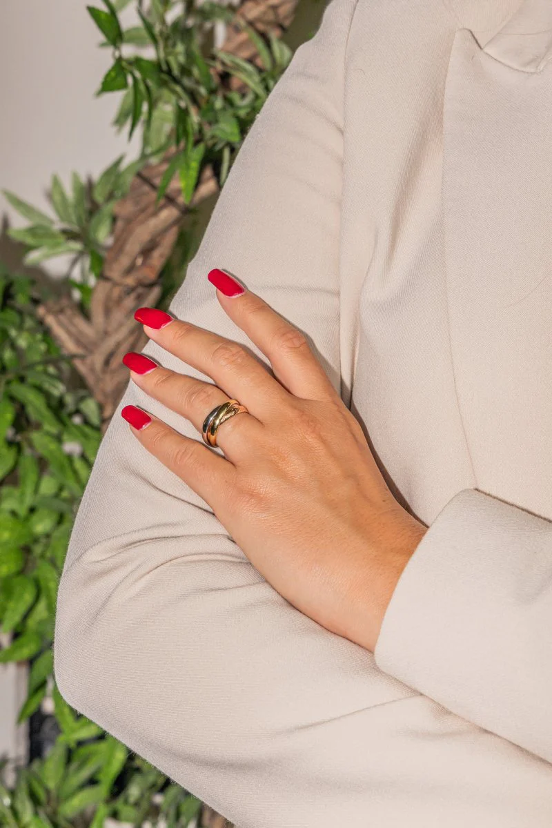 Bague Cartier Alliance Trinity Or rose - Image 2