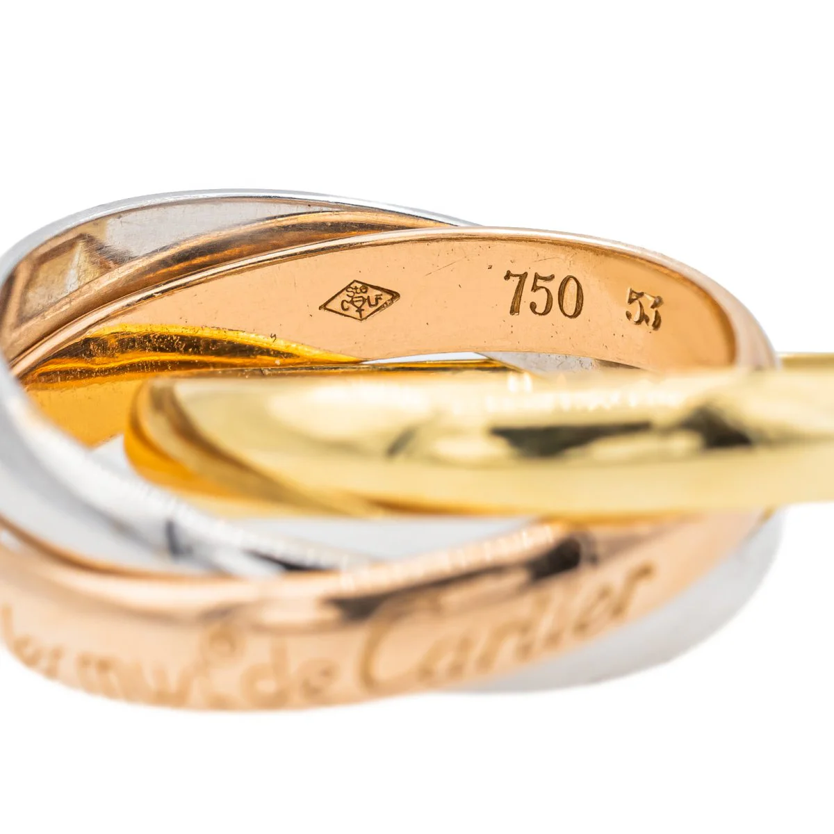 Bague Cartier Alliance Trinity Or rose - Image 3
