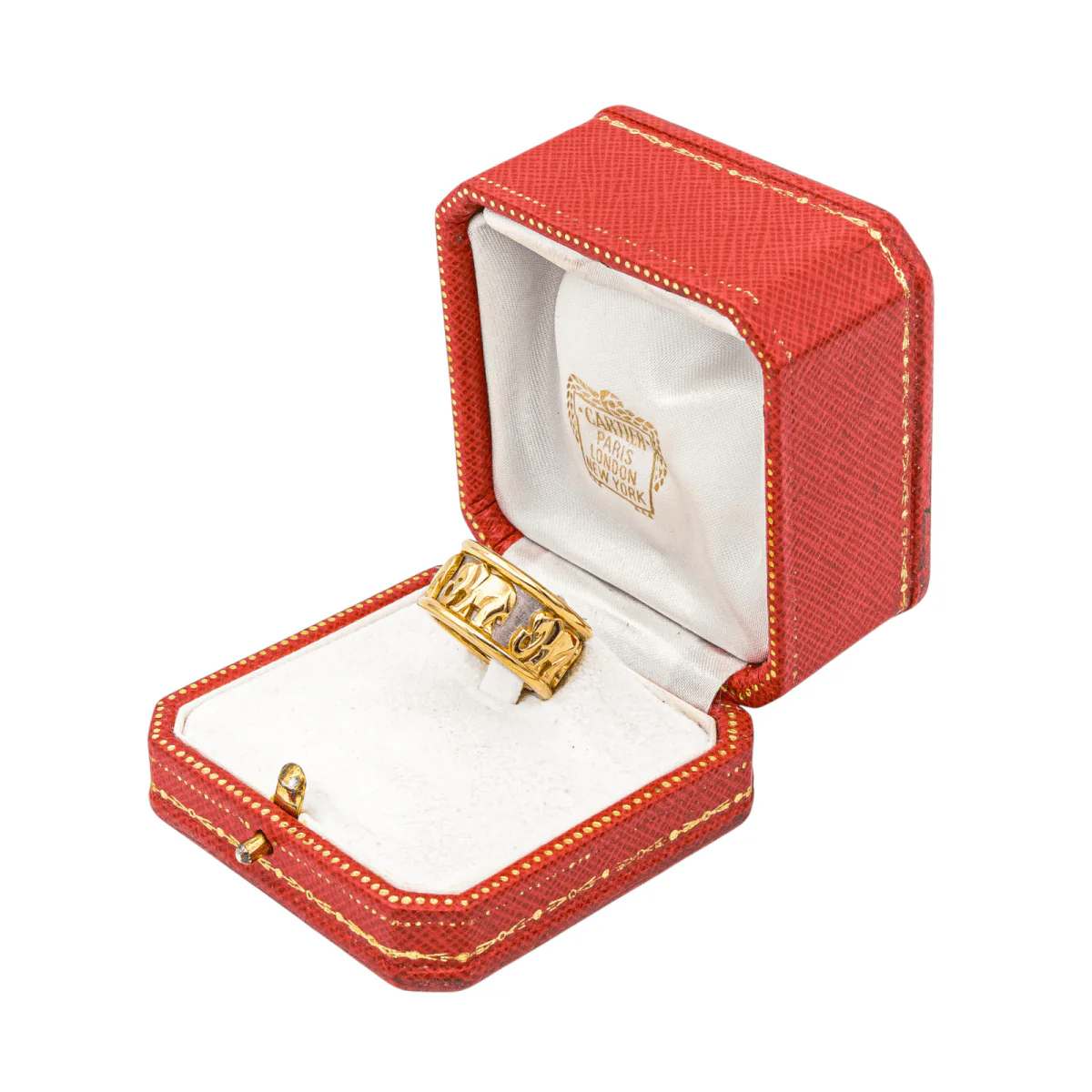 Bague Bandeau CARTIER "Éléphant" en or jaune et or blanc - Image 6