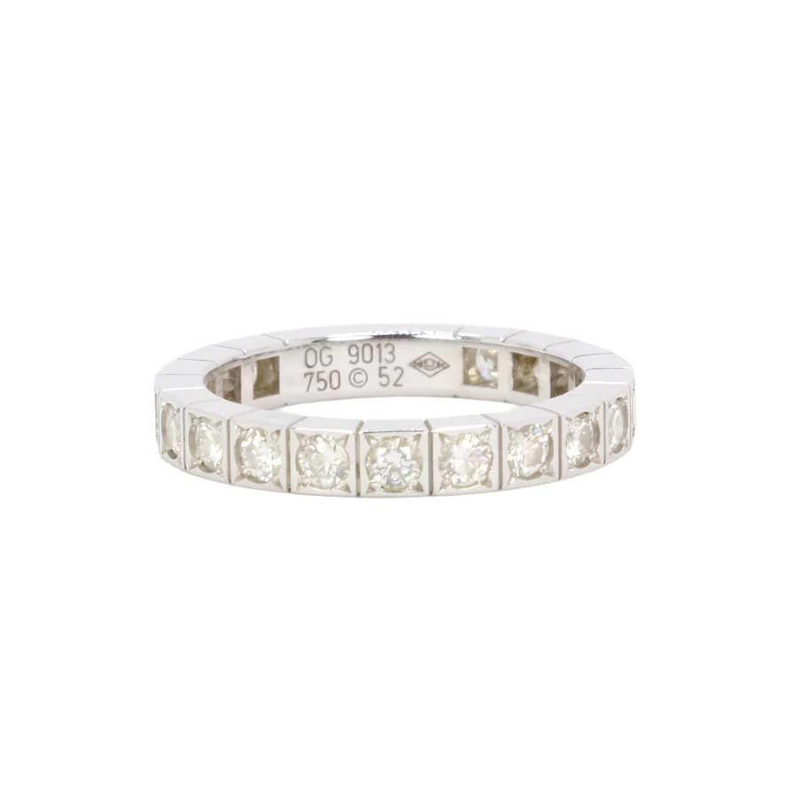 Bague CARTIER "Lanière" en or blanc et diamants - Image 6