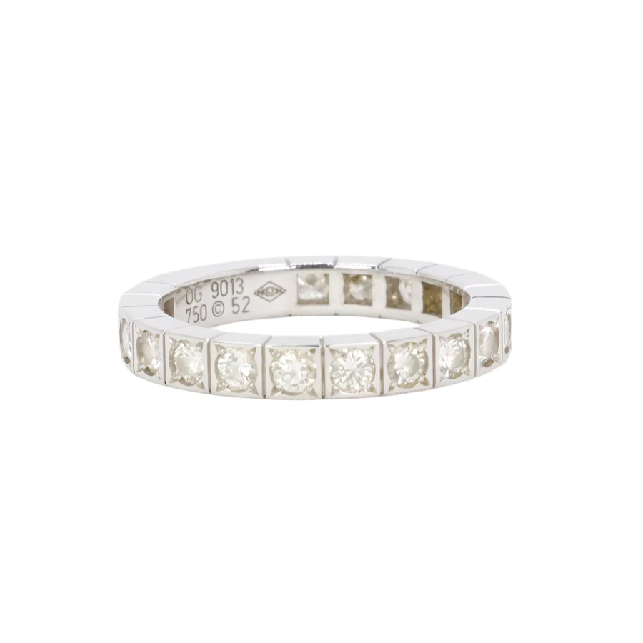 Bague CARTIER "Lanière" en or blanc et diamants - Image 7