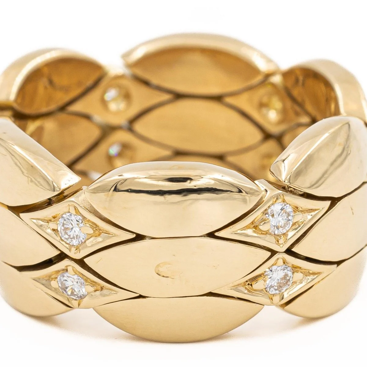 Bague Bandeau CARTIER en or jaune et diamants - Image 2