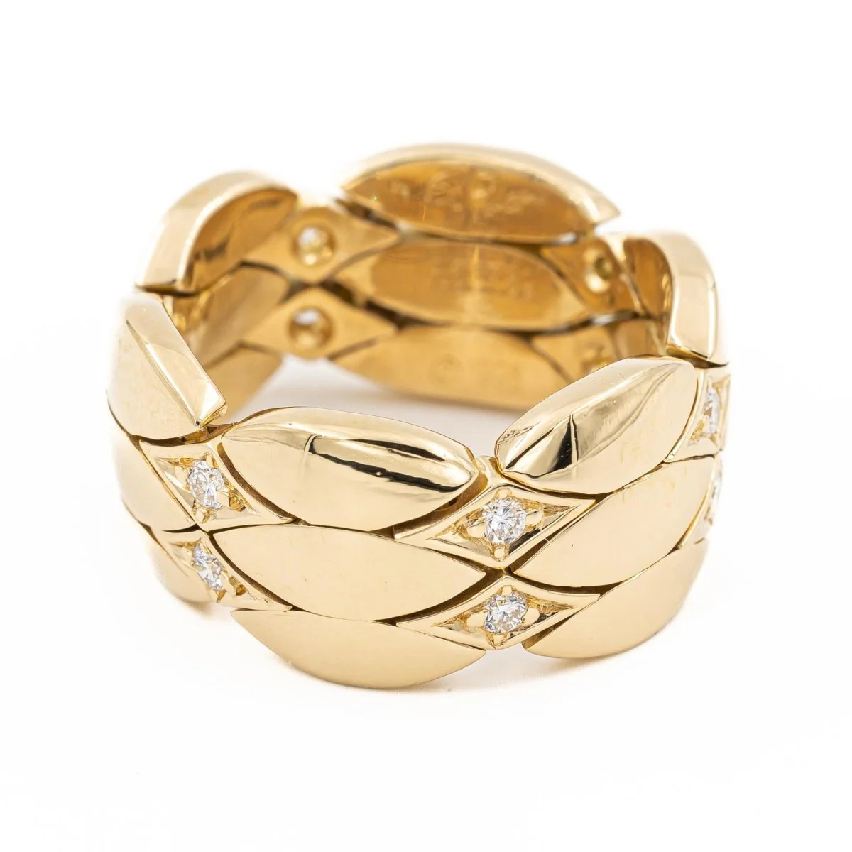 Bague Bandeau CARTIER en or jaune et diamants - Image 6