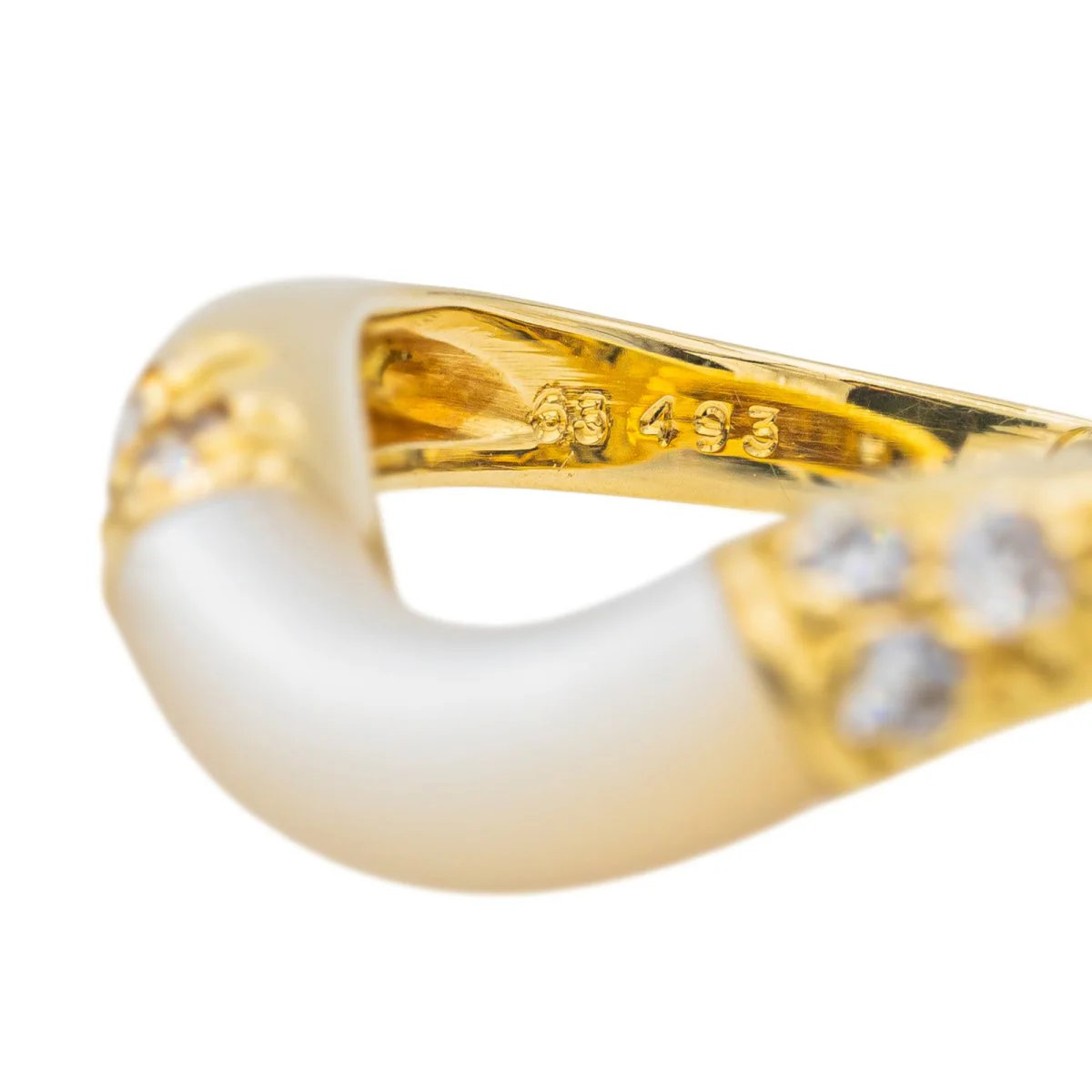 Bague CARTIER en or jaune, pierre de lune et diamants - Image 5