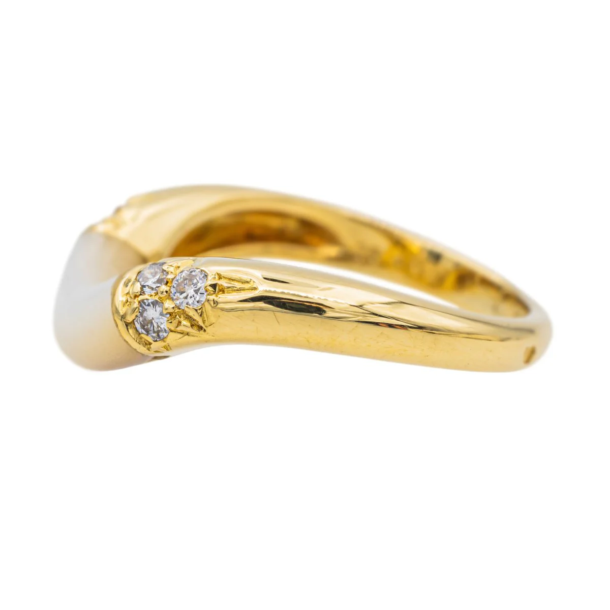 Bague CARTIER en or jaune, pierre de lune et diamants - Image 6