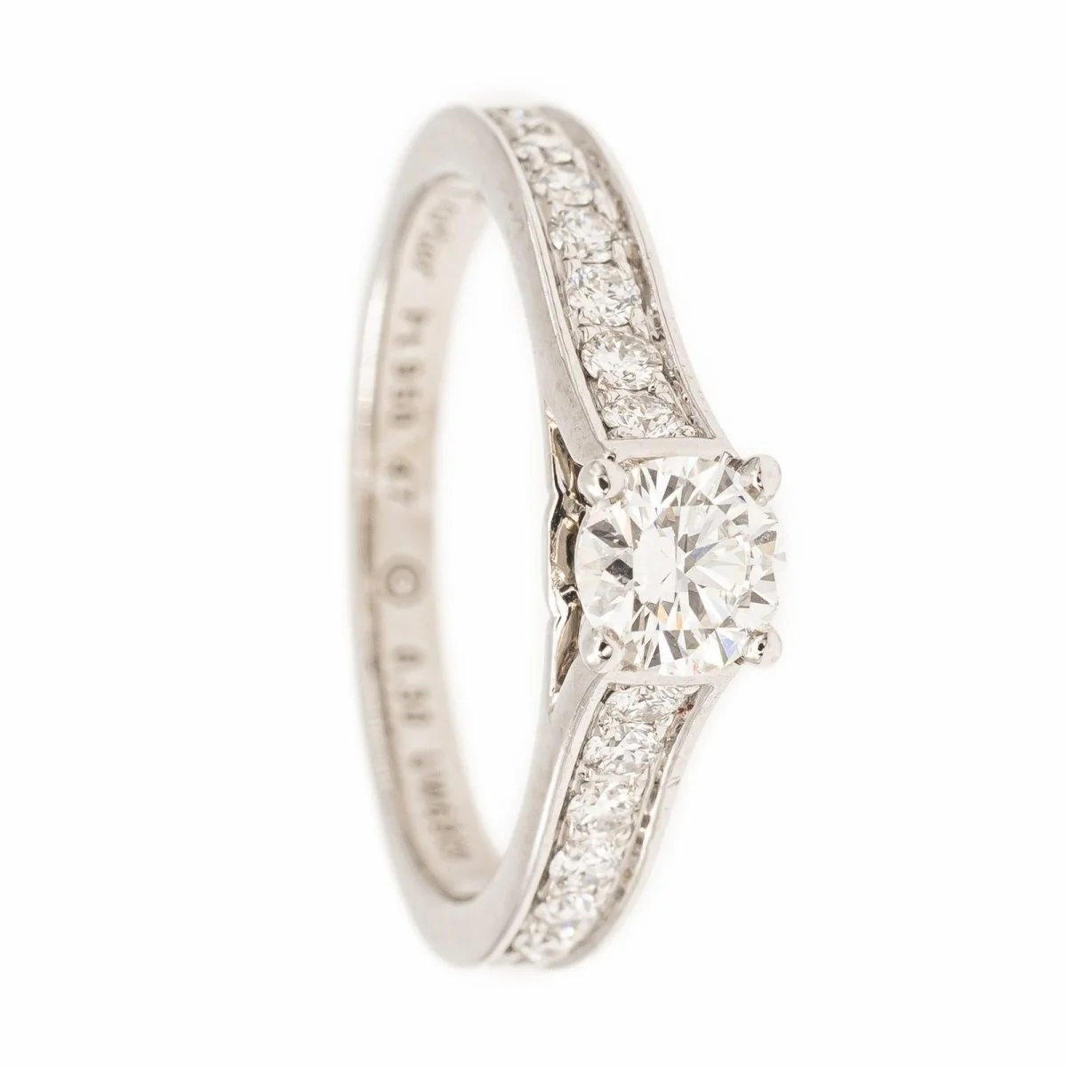 Bague Solitaire CARTIER 1895 en platine et diamant - Image 3