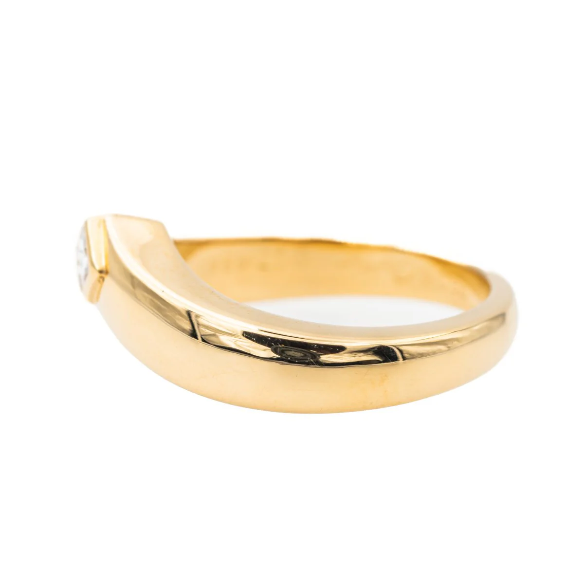 Bague CARTIER "Solitaire Triangle" en or jaune et diamant - Image 4