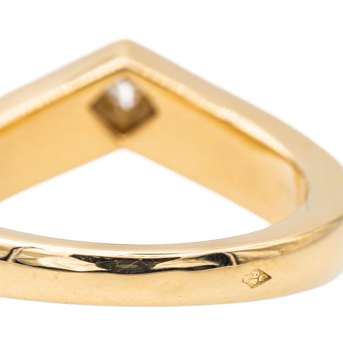 Bague CARTIER "Solitaire Triangle" en or jaune et diamant - Image 7